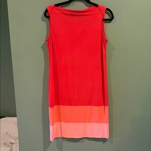 The Limited Red and Pink Sleeveless Midi Dress